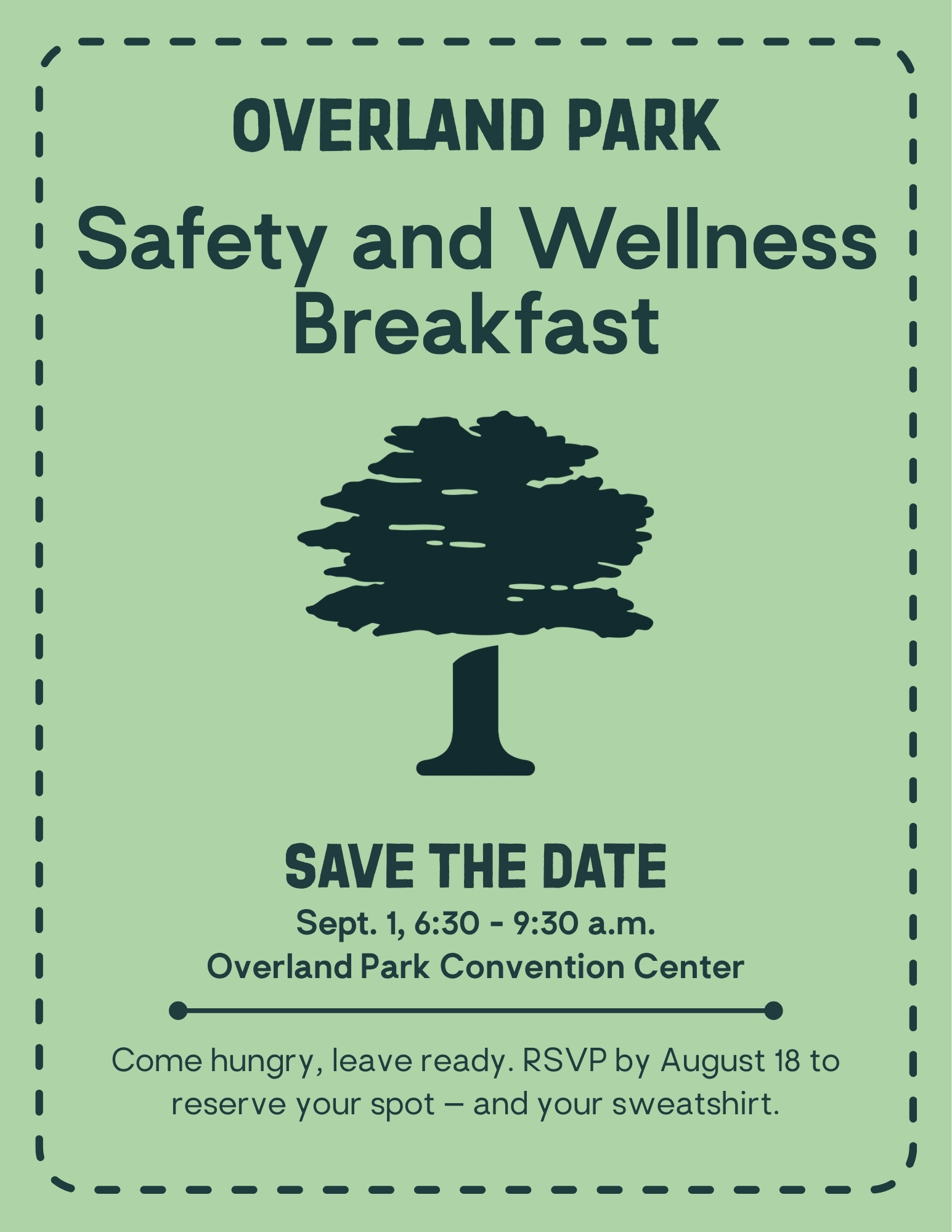 Safety and Wellness Breakfast promotional flyer
