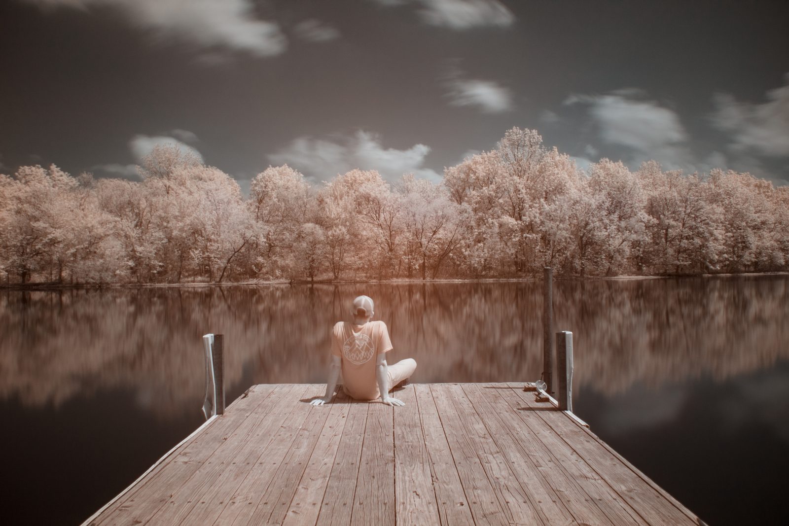 Infrared photograph: otherworldly landscape in the near-infrared spectrum