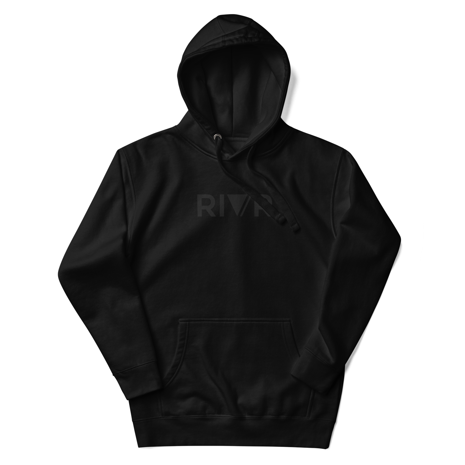 The RIVR hoodie: tonal print, made to order.